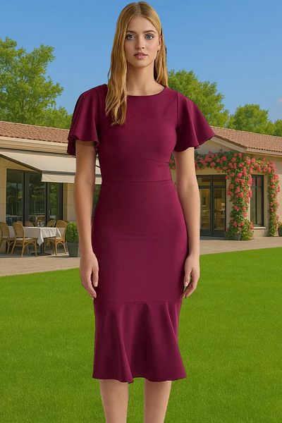 PayBuy Women's Midi Length Finike Woven Dress Body-Hugging Fit Carefully Selected Comfortable and Stylish Comfortable and Stylish