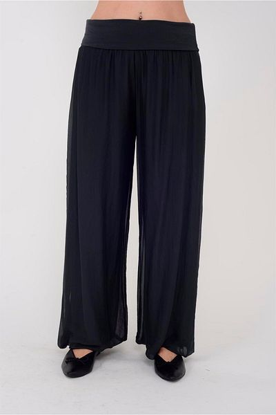 Bohem Stil Italian Corset Waisted Lined Silk Pants