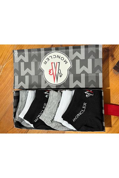 NO BRAND Men's Set of 6 Short Ankle Socks - Black White Gray - New Season - Scented