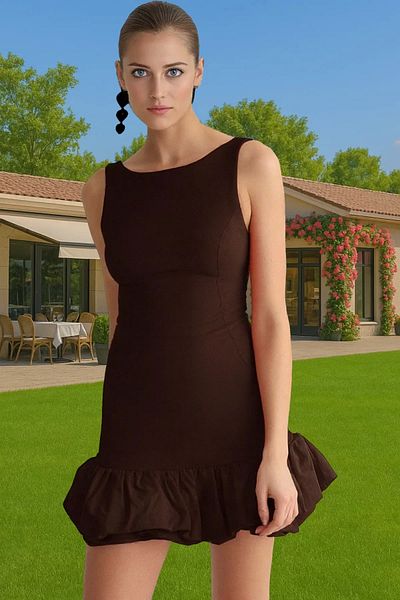 PayBuy Mini A-Line Balloon Skirt Dress Woven Summer Homecoming Dress Comfortable Cut Perfect Fit