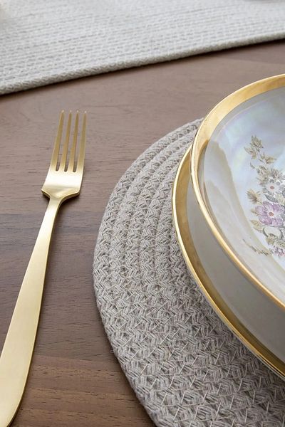krm dünya ürünleri 1 Piece 32cm Round Wicker American Service Wicker Jute Braid Supla Presentation Set