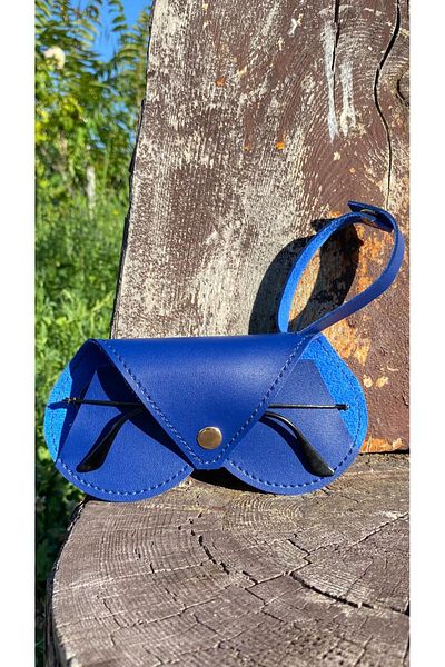 Atölyezümra Hanging Glasses Case Heart Model (Saks Blue)