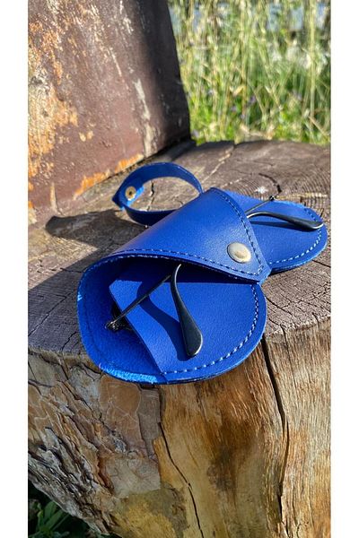 Atölyezümra Hanging Glasses Case Heart Model (Saks Blue)