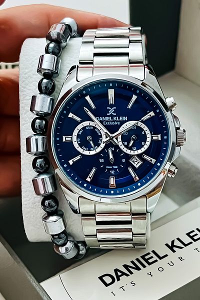 Daniel Klein Original Multifunction All Functions Active Ystainless Steel Men's Watch+ Bracelet Gift