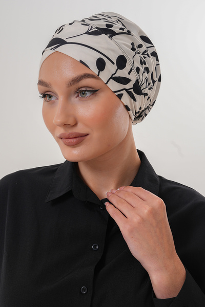 MAG FASHİON Patterned Hijab Cross Swimming Cap Sea Pool Sports Cap Daily Use Hijab Swimsuit Shawl Scarf