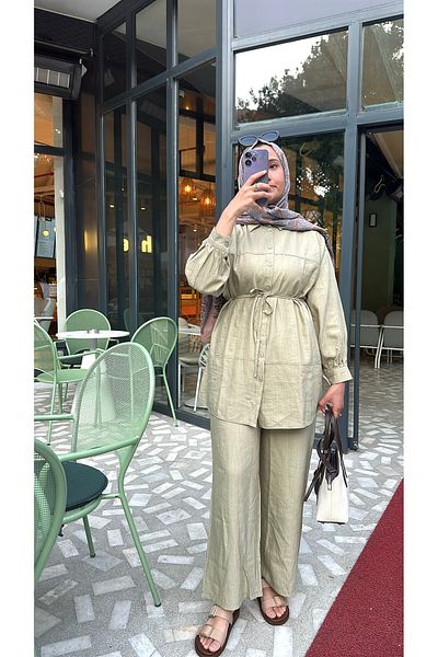 MODA Hijab Shirt Pants Suit