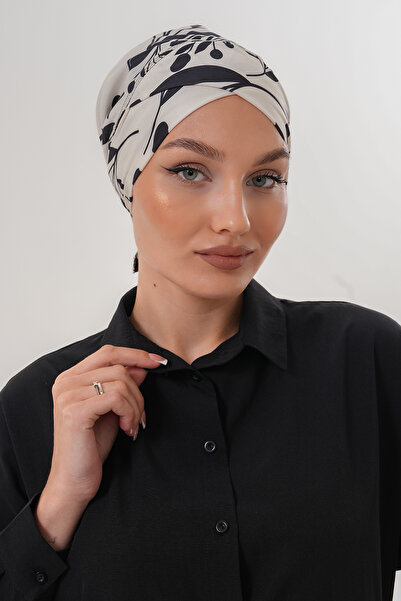 MAG FASHİON Patterned Hijab Cross Swimming Cap Sea Pool Sports Cap Daily Use Hijab Swimsuit Shawl Scarf
