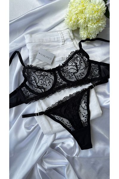 DUALANCE Σετ σουτιέν με φλοράλ Underwire Cupless Brode