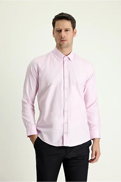 Kiğılı Long Sleeve Slim Fit Slim Fit Oxford Cotton Shirt