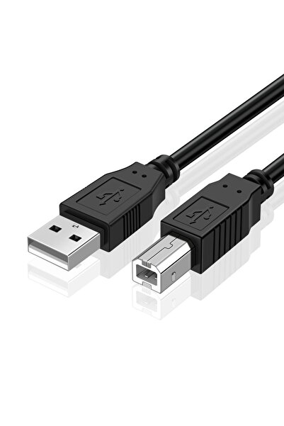 Derwell Yazıcı Kablosu Ara Printer Usb Bağlantı Bağlama Kablo Usb A Tipi B Ve...