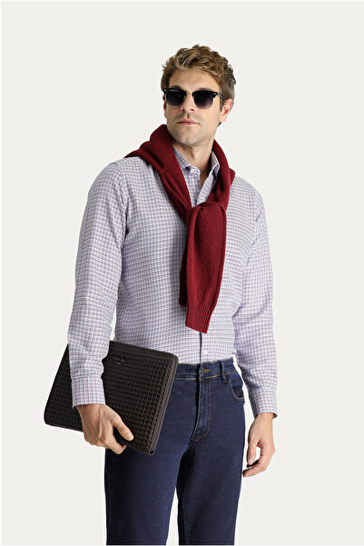 Kiğılı Cămașă din bumbac slim fit cu model - mânecă lungă