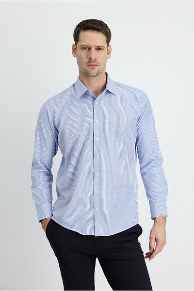 Kiğılı Cămașă cu mânecă lungă, slim fit, din bumbac în carouri, ușor de călcat