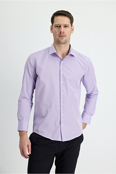 Kiğılı Μακρυμάνικο Slim Fit Slim fit καρό βαμβακερό πουκάμισο που σιδερώνει εύκολα