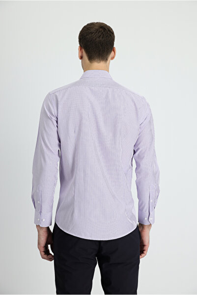 Kiğılı Μακρυμάνικο πουκάμισο με λεπτή εφαρμογή, ριγέ, εύκολο στο σιδέρωμα