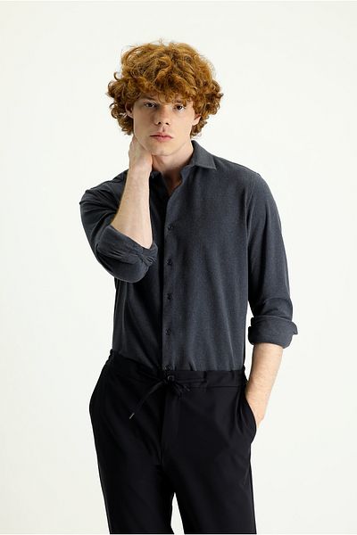 Kiğılı Techno-line Long Sleeve Slim Fit Slim Fit Sports Knitted Shirt