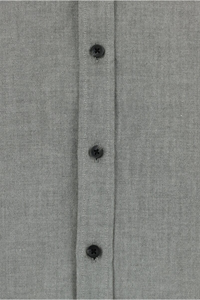 Abdullah Kiğılı Long Sleeve Regular Fit Cotton Button Lapel Oxford Shirt