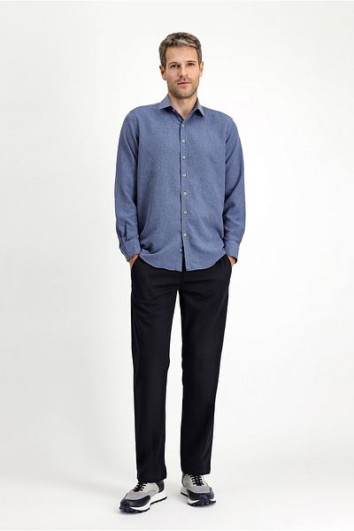 Kiğılı Long Sleeve Regular Fit Sports Cotton Easy-Iron Shirt