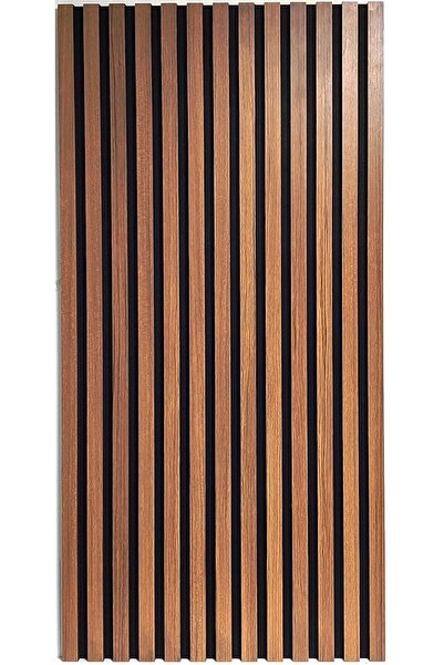 ATS YAPI AKUSTİK Mdf Ahşap Akustik Dekoratif Duvar Paneli 24x240 Cm - Teak