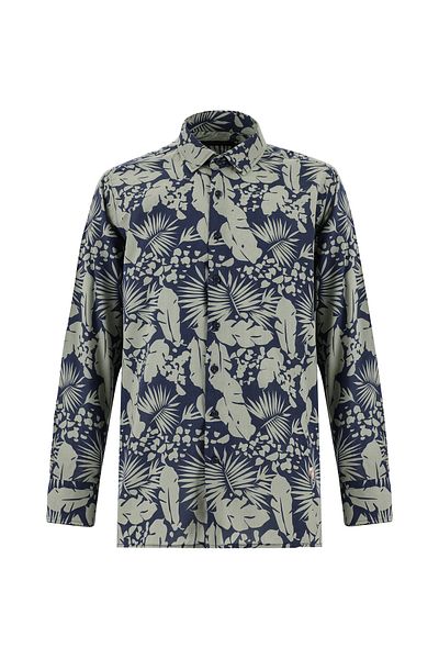 Abdullah Kiğılı Regular Fit Printed Long Sleeve Cotton Shirt