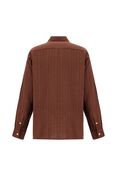 Abdullah Kiğılı Long Sleeve Oversize Muslin Cotton Linen Shirt
