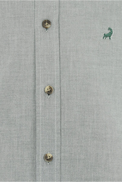 Abdullah Kiğılı Uzun Kol Regular Fit Pamuk Düğmeli Yaka Oxford Gömlek