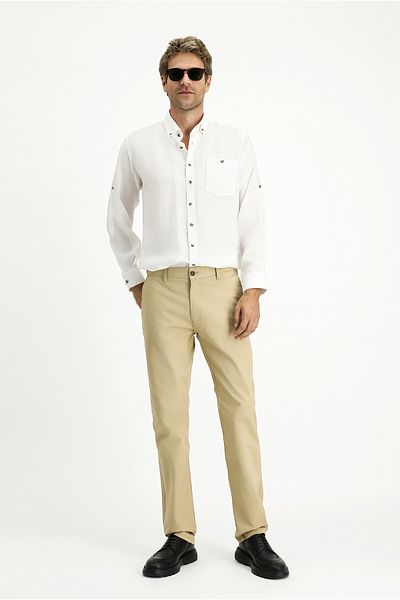 Kiğılı Long Sleeve Regular Fit Button Lapel Sports Shirt