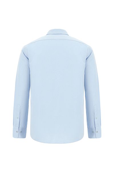 Abdullah Kiğılı Long Sleeve Regular Fit Cotton Button Lapel Oxford Shirt