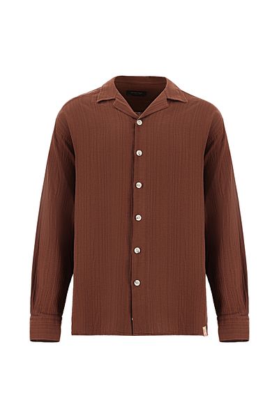 Abdullah Kiğılı Long Sleeve Oversize Muslin Cotton Linen Shirt