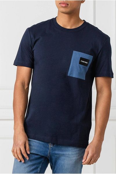 Calvin Klein Logo Slim Fit Pocket Institional Print T-shirt