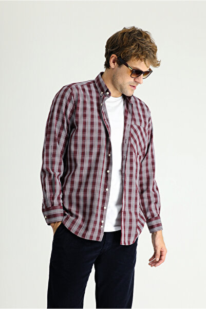 Kiğılı Long Sleeve Regular Fit Plaid Cotton Shirt