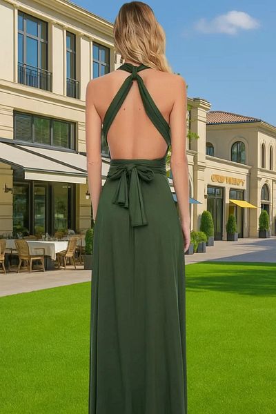 PayBuy Stylish Maxi Knitted Dress Polyester Blended Summer Beach Dress Premium Quality for Daily Wear
