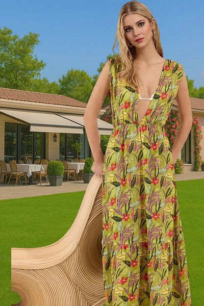 PayBuy Maxi Viscous Woven Drawstring Detailed Beach Dress Summer Carefully Selected Quality Craftsmanship