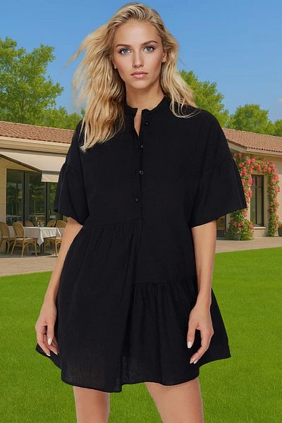 PayBuy Women's Cotton Mini Beach Dress Loose Fit Summer Outfit High Quality Premium Quality Stylish Appearance