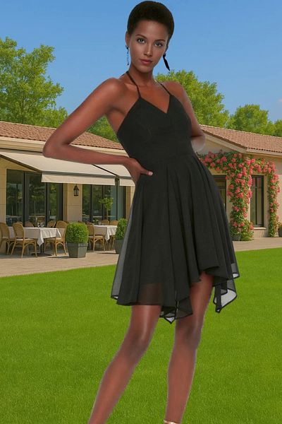 PayBuy Chiffon A-Line Strap Mini Dress Summer Homecoming Prom Stylish Look Carefully Selected Comfortable Use