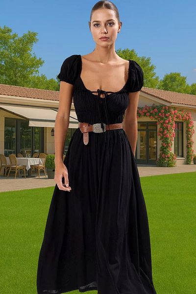 PayBuy Maxi Woven Gipe Detailed Dress Summer Beach Dress Premium Quality Trend Design High Quality