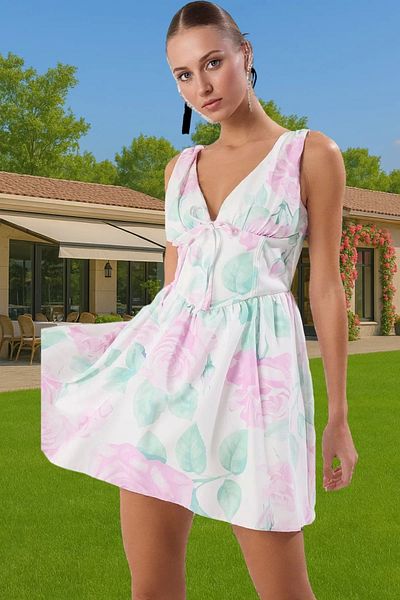 PayBuy Rochie de seară mini țesută cu decolteu în V în formă de A, confortabilă și elegantă, design elegant, potrivire perfectă