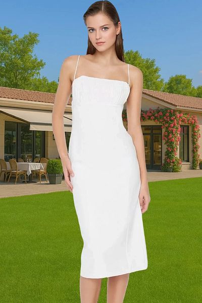 PayBuy Elegant Bodycon Midi Evening Dress Woven Fabric Summer Graduation Professional Look Trend Design