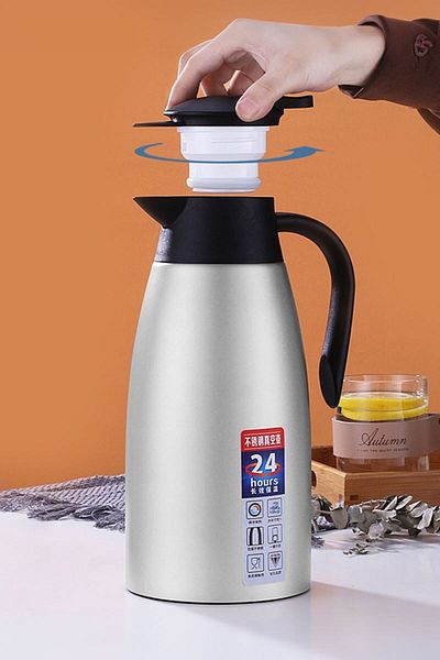 Weather Forecast 304 Steel 2 L Double Layer Gray Vacuum Camping Picnic Large Tea Thermos Cin553gr