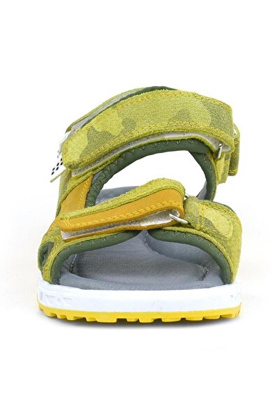 Rakerplus Genuine Leather Yellow Velcro Children's Sandals Shoes