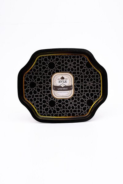 EVLE Ee166-v2 Trellis Patterned Special Shape Tray 28x33 Cm