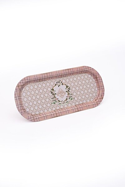 EVLE Ee168-u7 Rosy Desenli Oval Tepsi 16x35 Cm