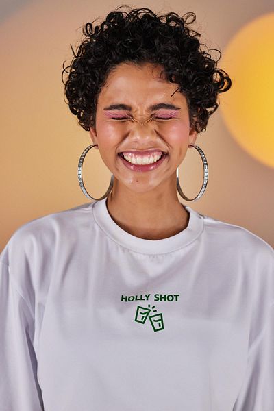 HOLLY LOLLY Бяла кратка тениска Holly