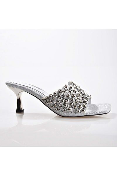 ERDAL KOÇYİĞİT AYAKKABI Ek Pretty 752 Women's Stone Heeled Slippers