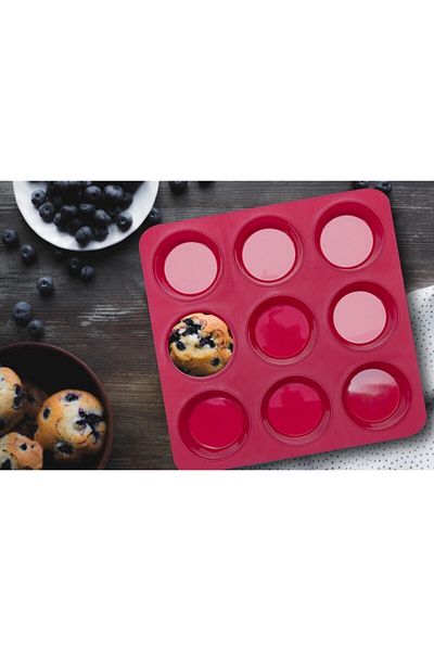mys silicone قالب مافن سيليكون بلاتينيوم 9 قطع