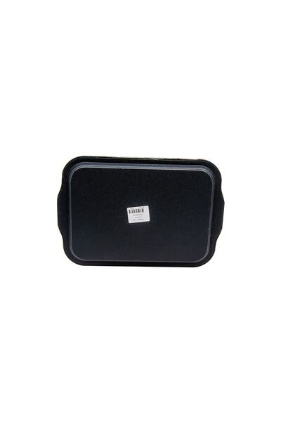 EVLE City Desenli Metal Tepsi - Çay Kahve Tepsisi - Sunum Tepsisi 21 Cm X 31 Cm Ee162-t9