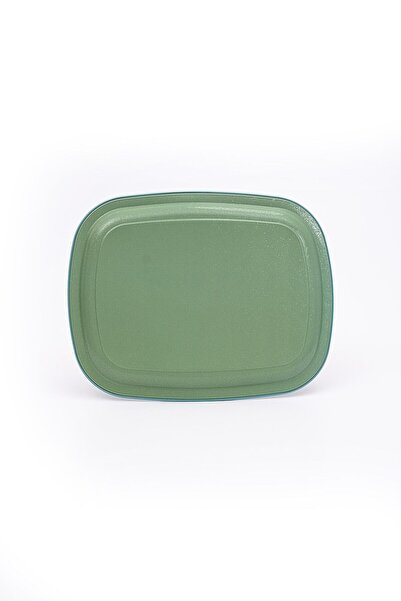 EVLE Ee171-9f Botanica Blue Patterned Oval Tray 24x31 Cm