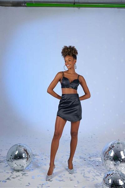 HOLLY LOLLY Stylový černý bustier