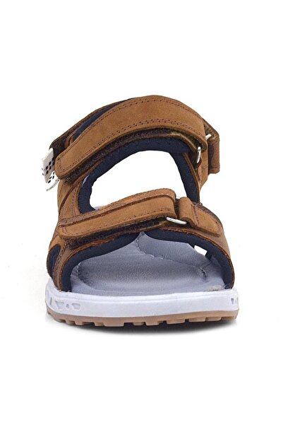 Rakerplus Genuine Leather Tan Velcro Kids Sandals Shoes