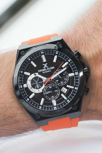 Daniel Klein Dk257618 Men's Wrist Watch with Silicone Band