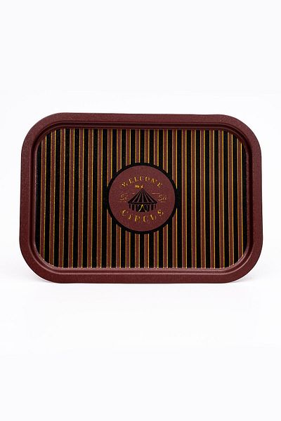 EVLE Circus Patterned Metal Tray - Tea Coffee Tray - Presentation Tray 28 Cm X 40 Cm Ee164-9e